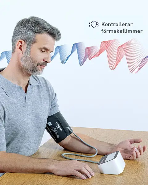Omron M4 Connect AFib parkopplad upptäcker förmaksflimmer.